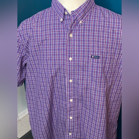 CHAPS Easy Care Short Sleeve Mens Shirt - Picture 11 of 11